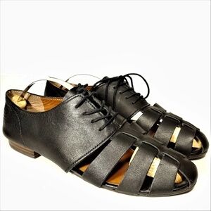 Lucky Brand Black Lace Up Sandals Sz 8.5M